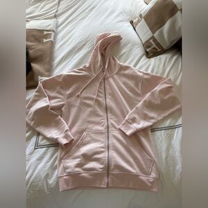 Ultra Soft Blush Pink Zip Up Hoodie Size S Cozy Athleisure Sweatshirt